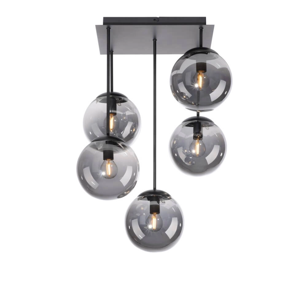 Plafonnier 5 lumières Big Widow noir Just Light 4043689988371