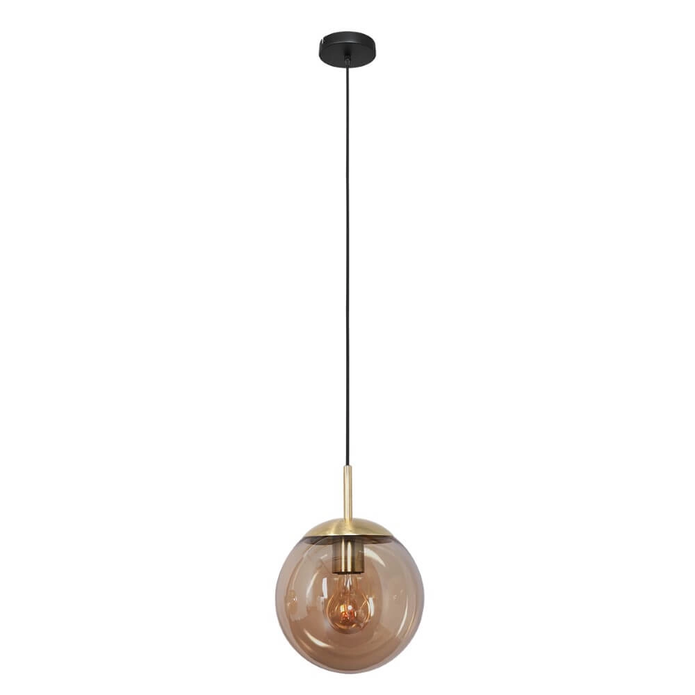 Lampe à suspension en verre doré Bolique Ø 20 cm Steinhauer 8712746166354