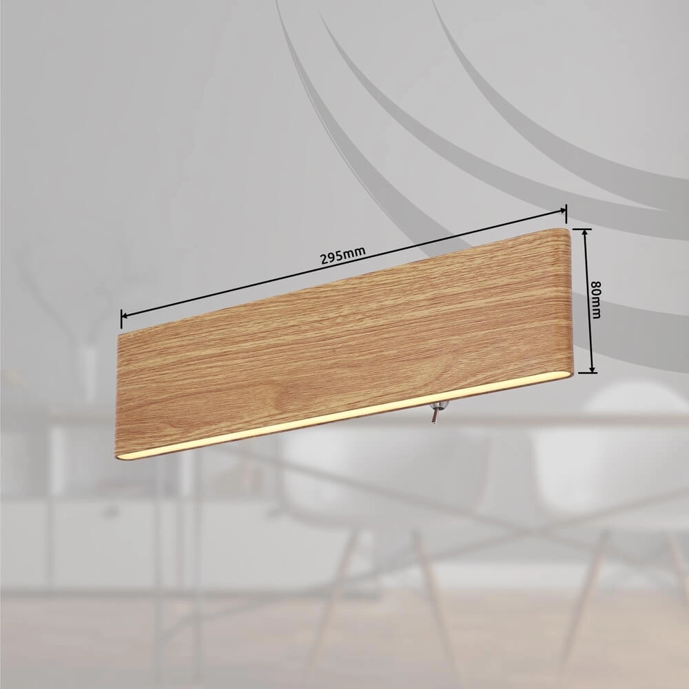 Applique murale design Siegfried Bois M avec interrupteur Globo 9007371418145