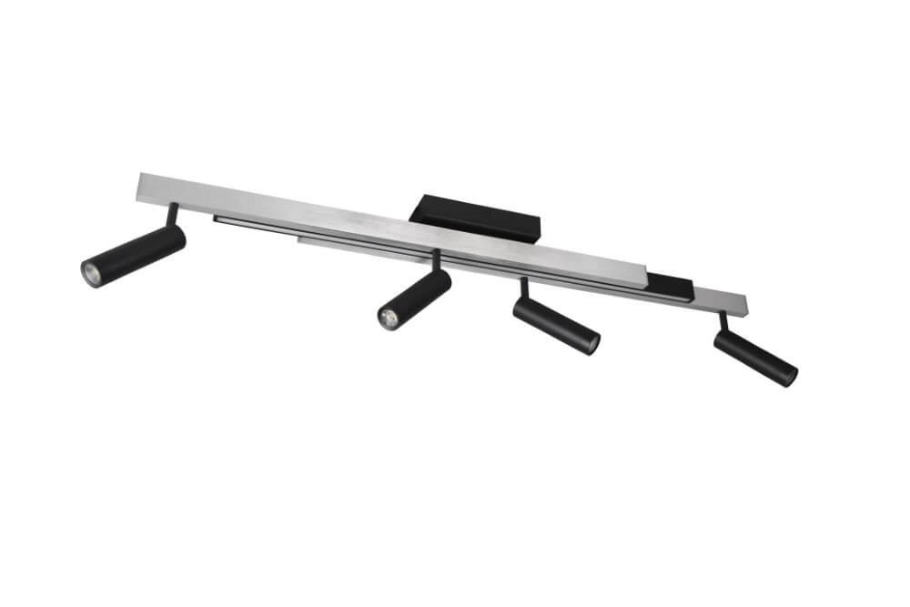 Spot LED 4 lumières Zeno métal avec du noir Trio 4017807614619
