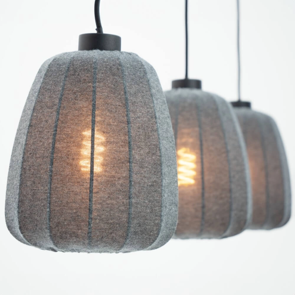 Lampe suspendue 3 lumières en tissu Barlaston Eglo 9002759439620