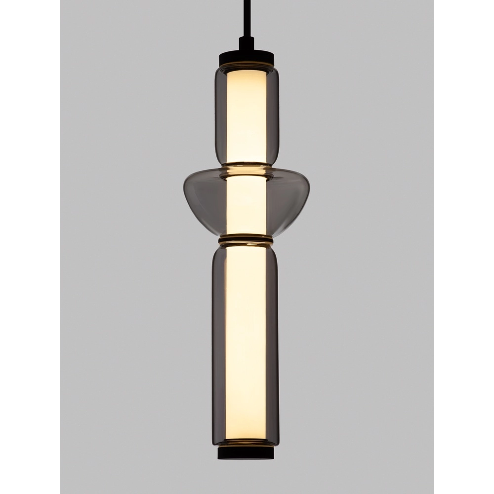 Suspension design Ulon Verre fumé à 1 lumière Suspension design Ulon Verre fumé à 1 lumière