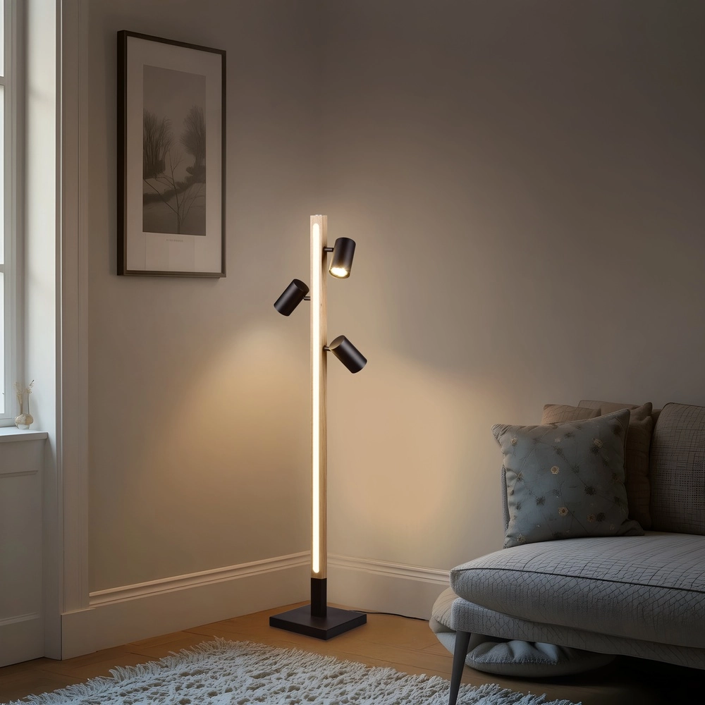 Lampadaire design Marley noir Trio 4017807559767