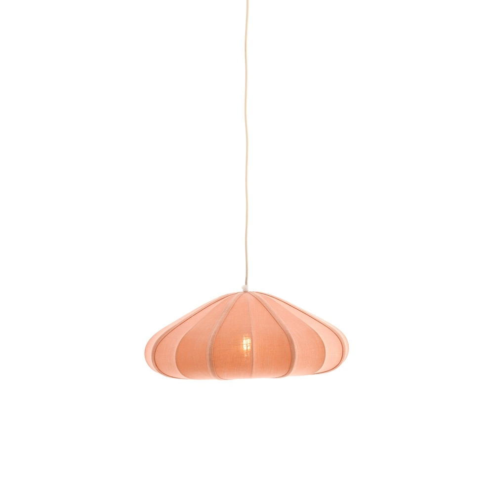 Lampe pendante en tissu Cesano Ø 50cm - rose clair Light & Living 8717807779283