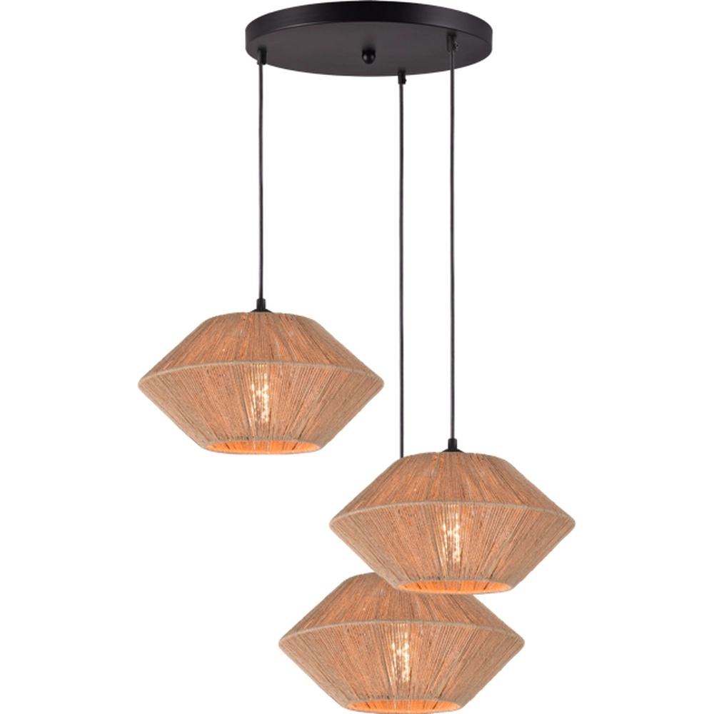 Lampe pendante Japandig Bicono 3x Ø35cm