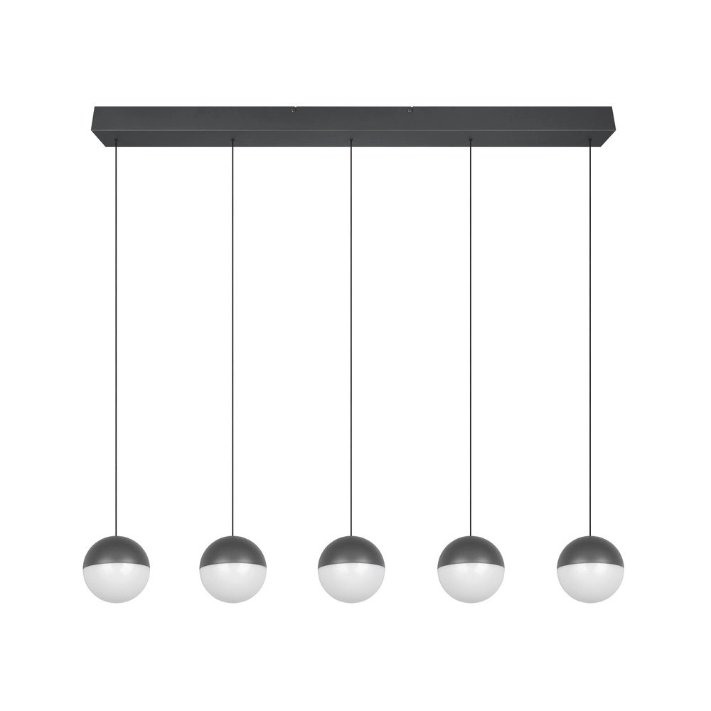 Lampe suspendue à 5 lumières Senta anthracite Trio 4017807697872