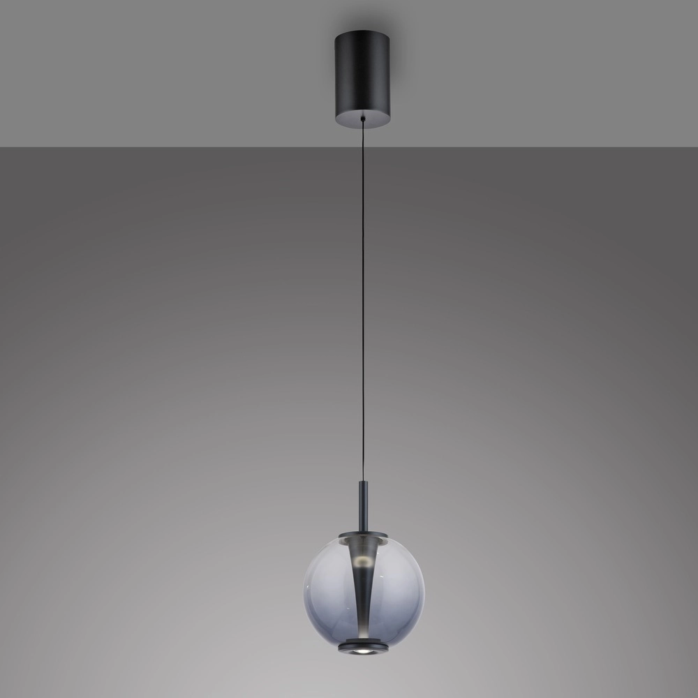 Suspension LED Pure Infinity avec verre fumé - Ø 18cm Paul Neuhaus 4012248399033