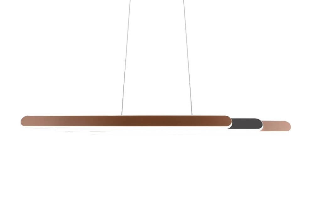 Lampe suspendue Helios 130cm marron
