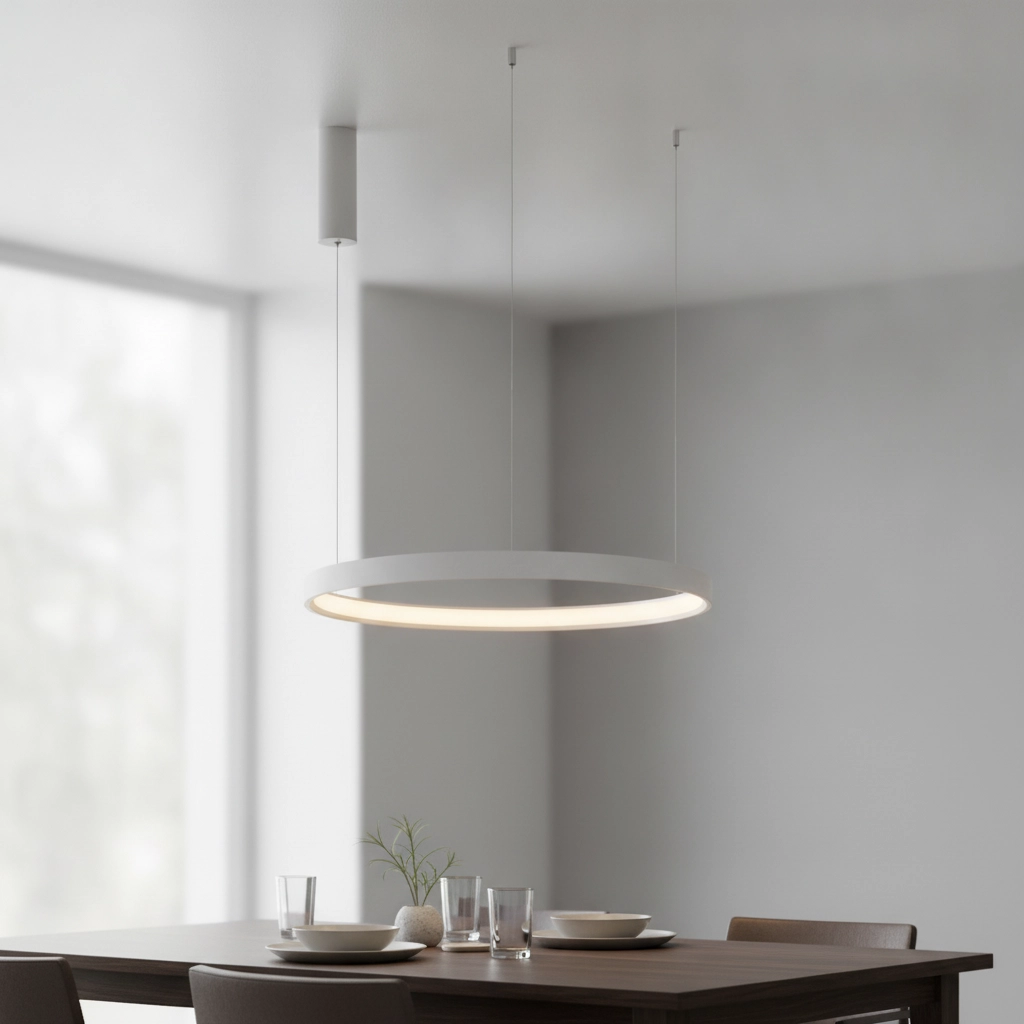 Suspension ronde Perrine blanc Ø 60cm