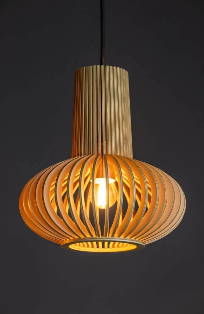 Lampe suspendue en bois Tess Ø 25 cm ETH 8720195305347