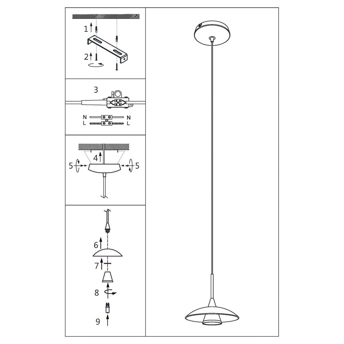 Lampe suspendue Tallerken Ø 18 cm Steinhauer 8712746133561