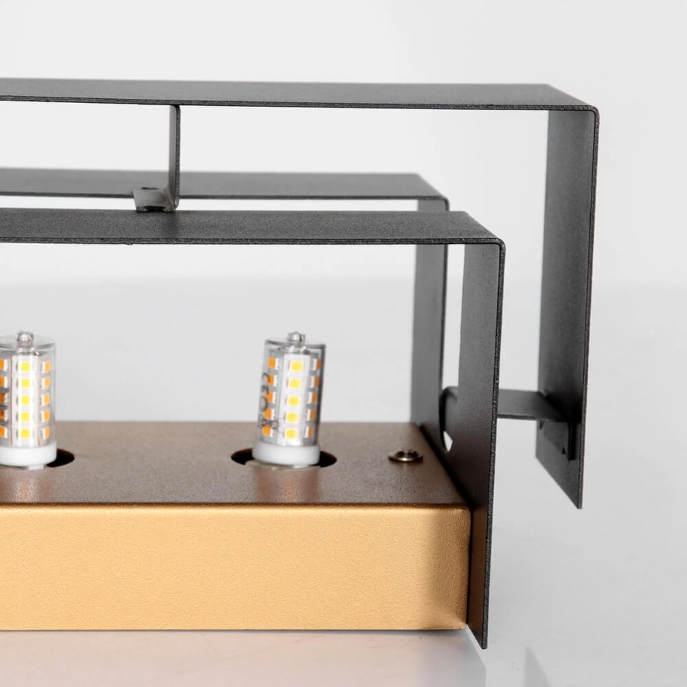 Spot mural noir Muro allongé Steinhauer 8712746152715