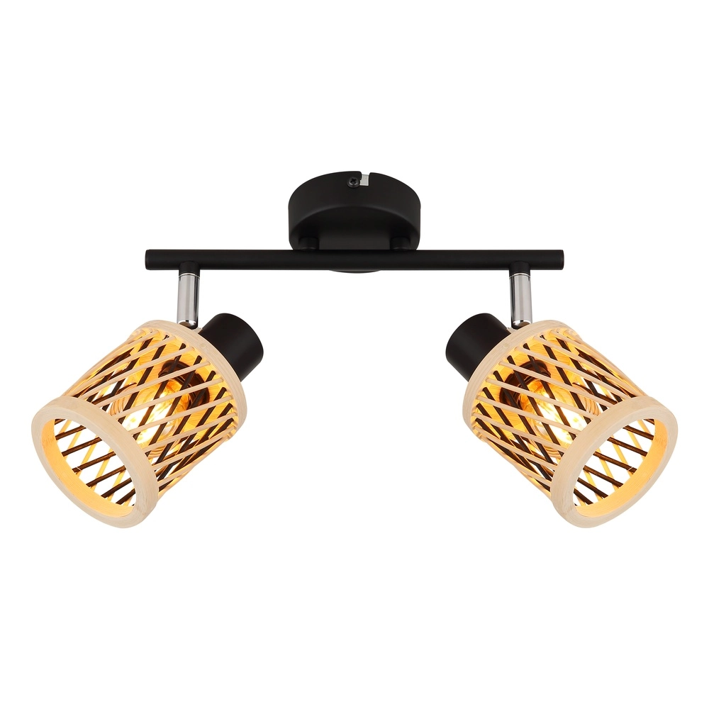 Lampe murale Mali 2-noir clair avec capuchons Globo 9007371531714