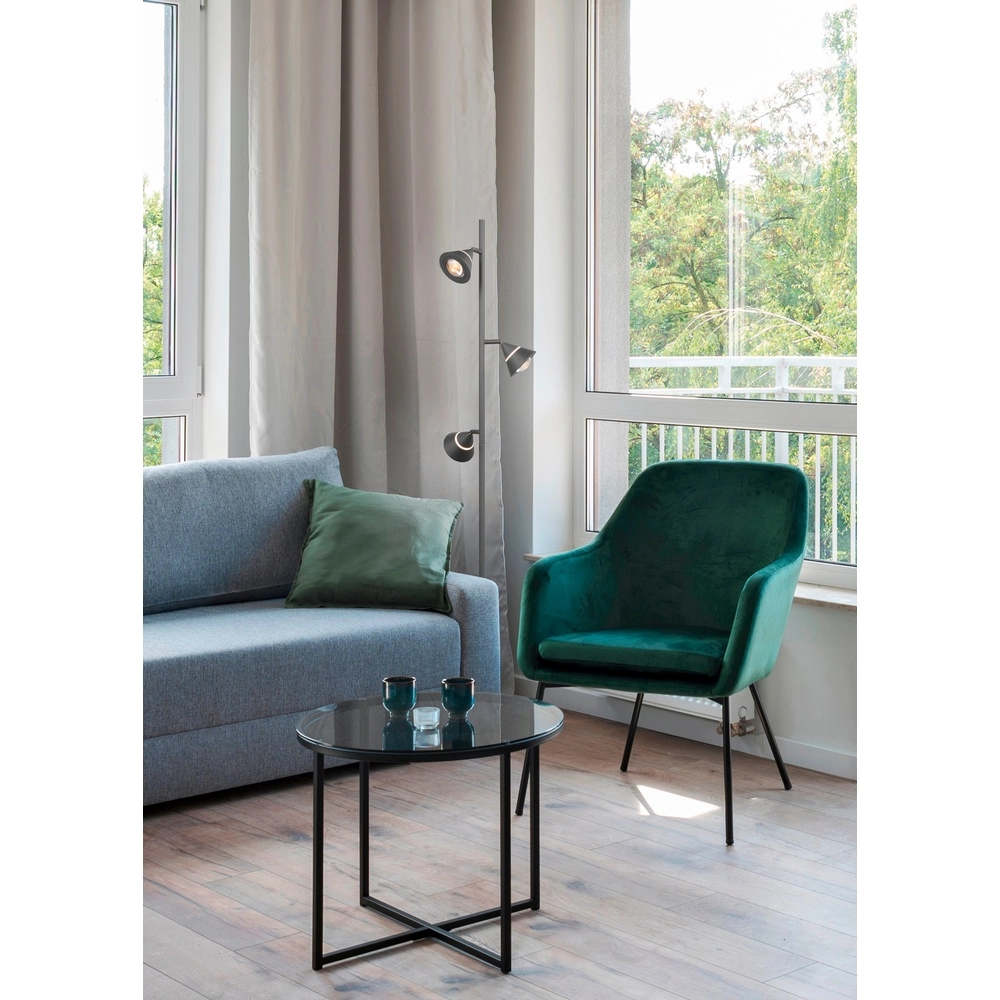 Lampadaire Romeo noir Trio 4017807675399