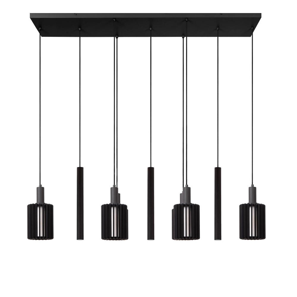 Lampe suspendue à 9 lampes Lambres Noir