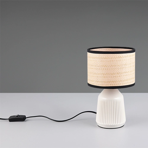 Lampe de table Formentera Ø 16 cm de blanc Trio 4017807692105