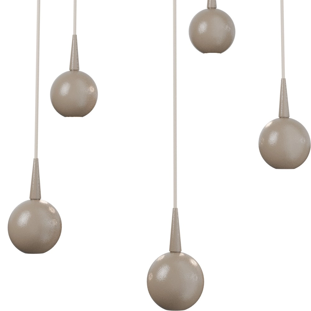 Lampe suspendue à 5 lumières Talana terra beige Ø 35cm DTW Masterlight 8718121399072