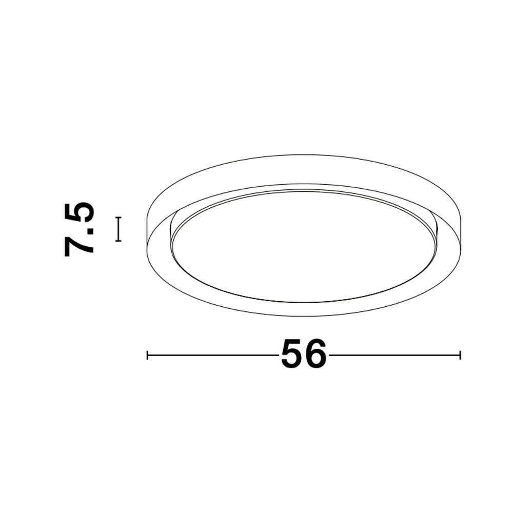 Plafonnier Troy blanc Ø 56cm Lyora 5212017425805