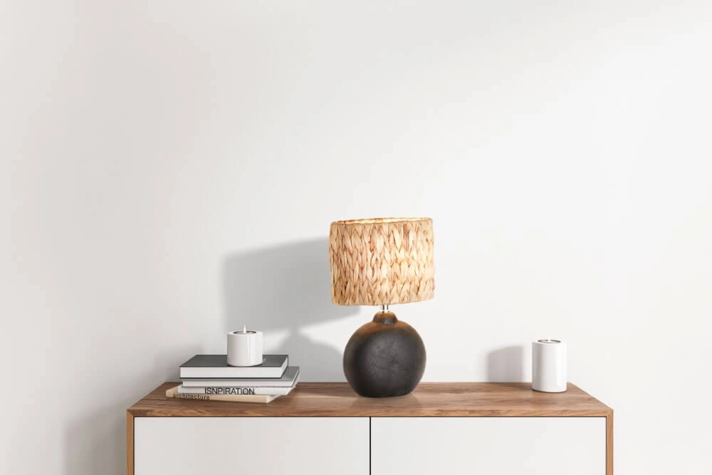 Lampe de table Hyazinthe rotin 23cm Fischer & Honsel 4003694506823