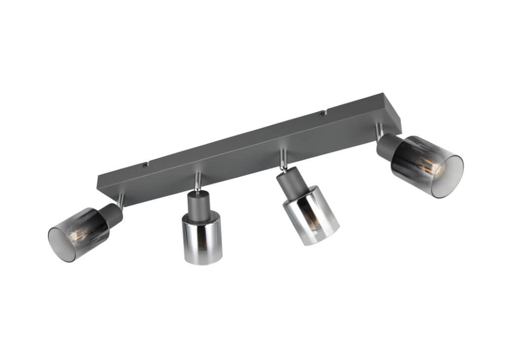 Plafonnier 4 lumières Cadiz noir Trio 4017807615784