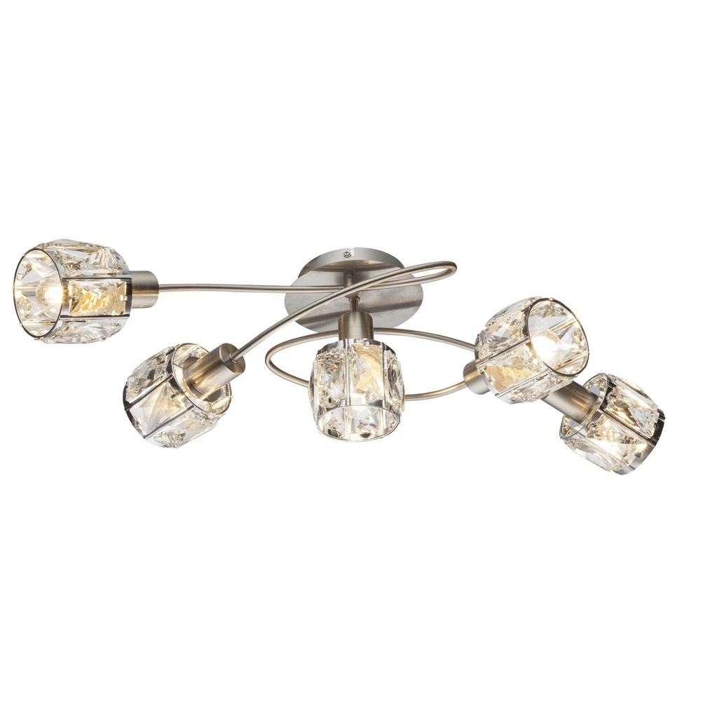Lampe de plafond Kris 5-cinq nickels légers