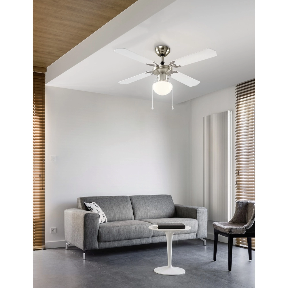 Fan Fan nickel avec lampe Eglo 9008420560358