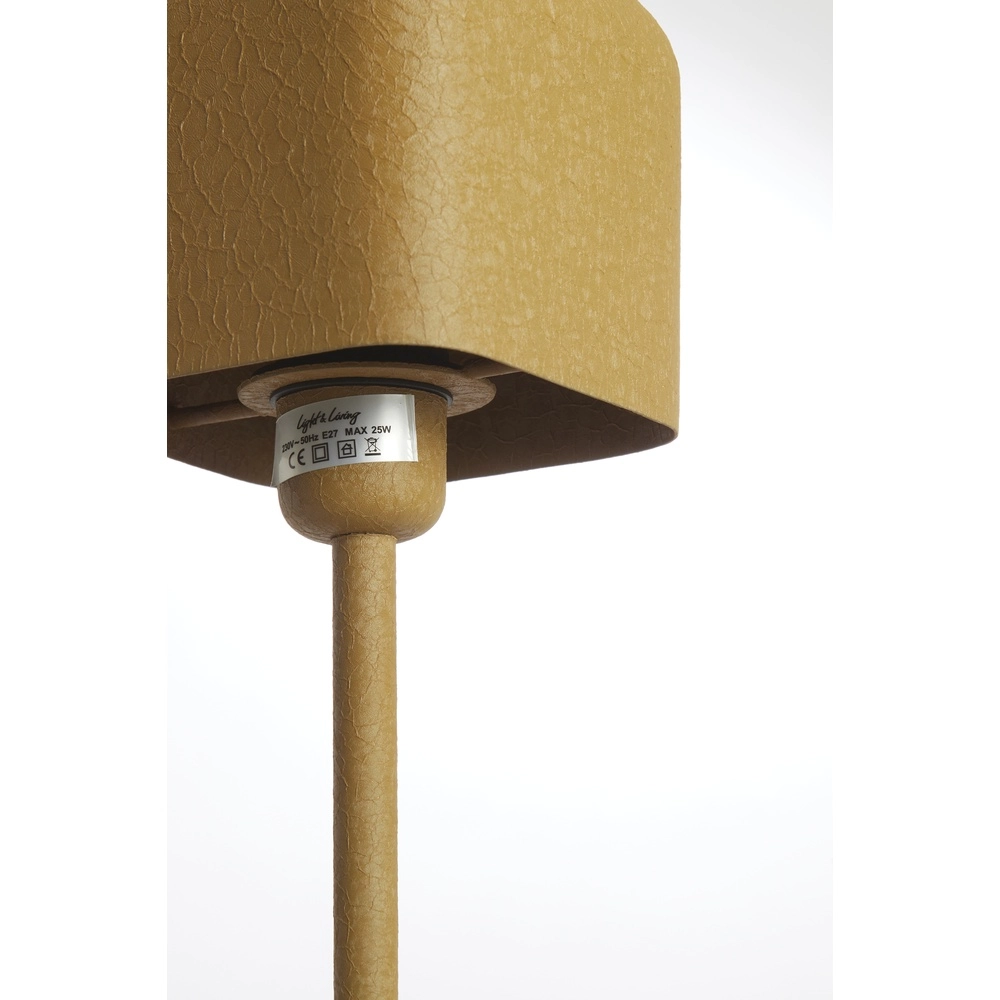 Lampe de chevet Elenie 13x13cm - jaune ocre mat Light & Living 8717807818654