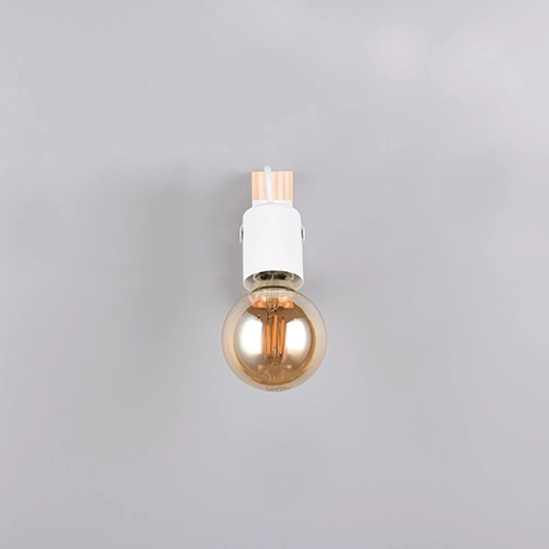 Lampe de plafond Lynar Blanc avec du bois Trio 4017807670707