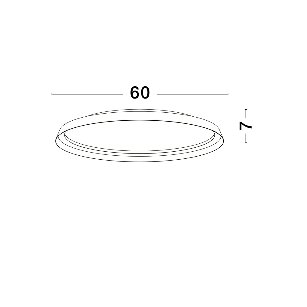 Plafonnier design Ormi Ø 60cm blanc Lyora 5212017463128