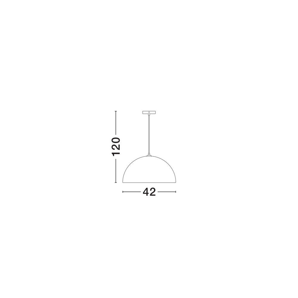 Suspension noire Talcum Ø 42cm Lyora 5212017468277