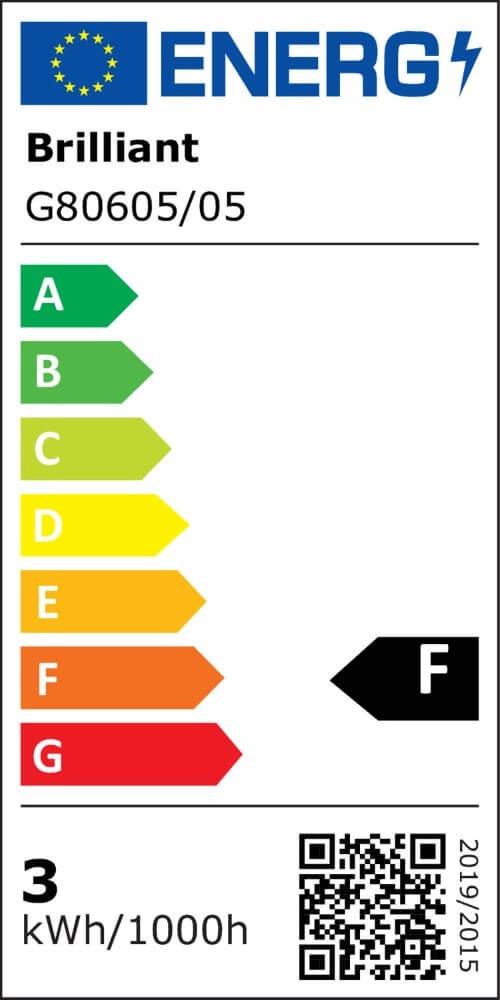 Applique rechargeable Xino noir Brilliant 4004353447877