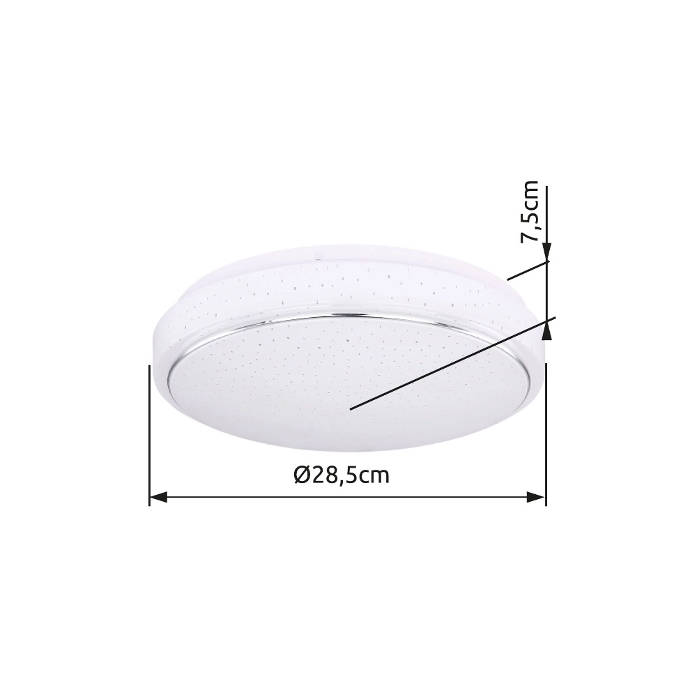 Conception de plafonds Kalle Ø 28,5 cm de blanc Globo 9007371397778