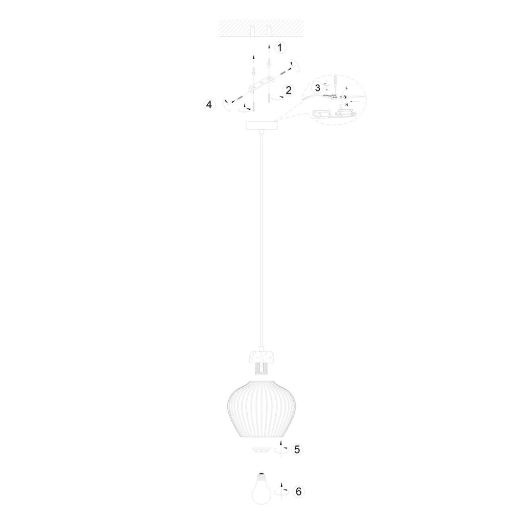 Lampe suspendue Travino brun sable Ø21cm Steinhauer 8712746184365