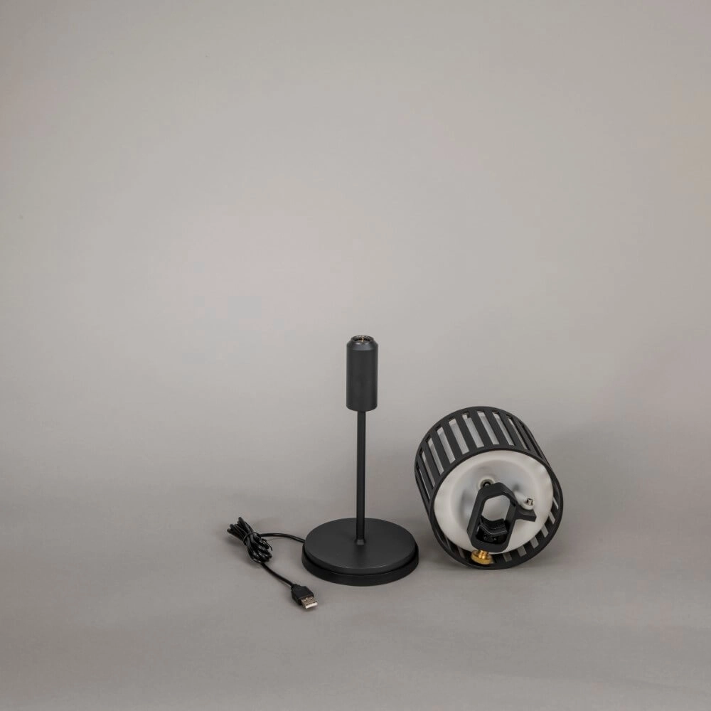 Lampe de table unique Bottle noir rechargeable KonstSmide 7318308377520