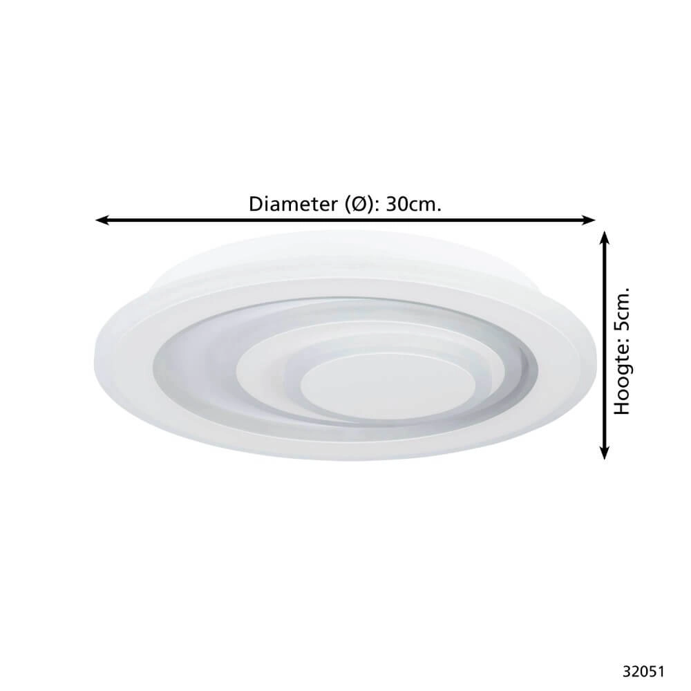 Plafonnier LED Palagiano 1 Ø 30 cm Eglo 9002759320515