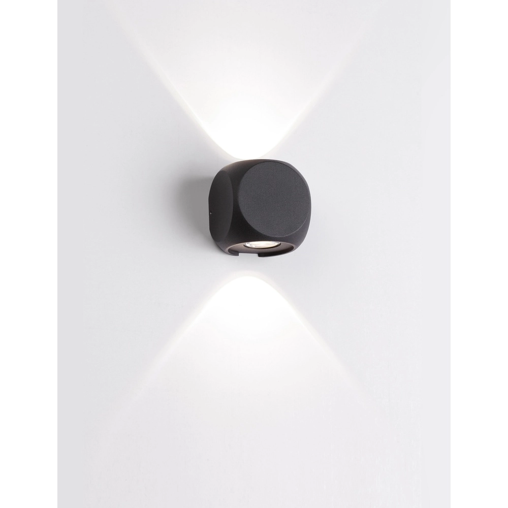 Applique murale unique Zari 2 lumières anthracite