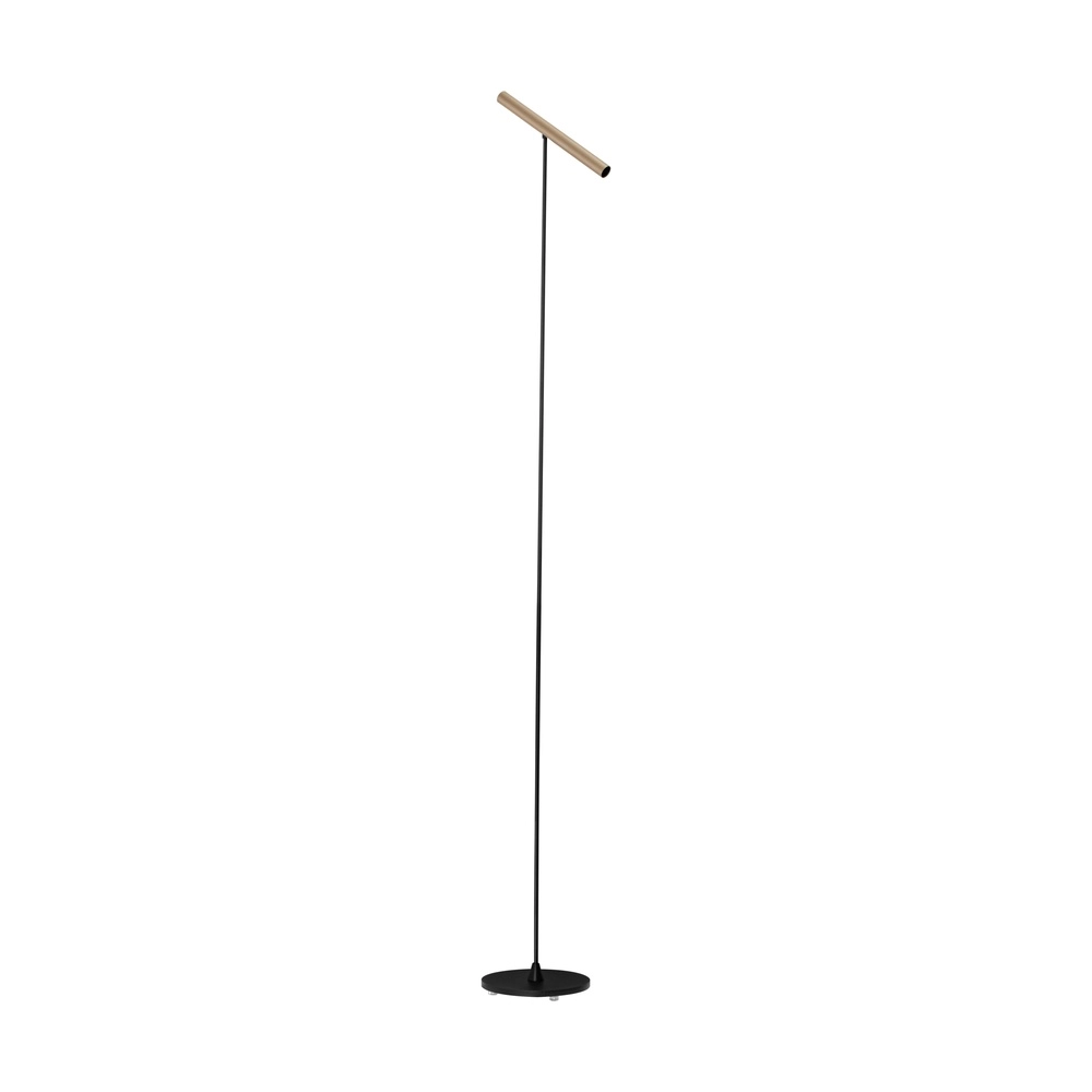 Lampadaire design Prato Noir avec brun moka Lyora 5212017467805