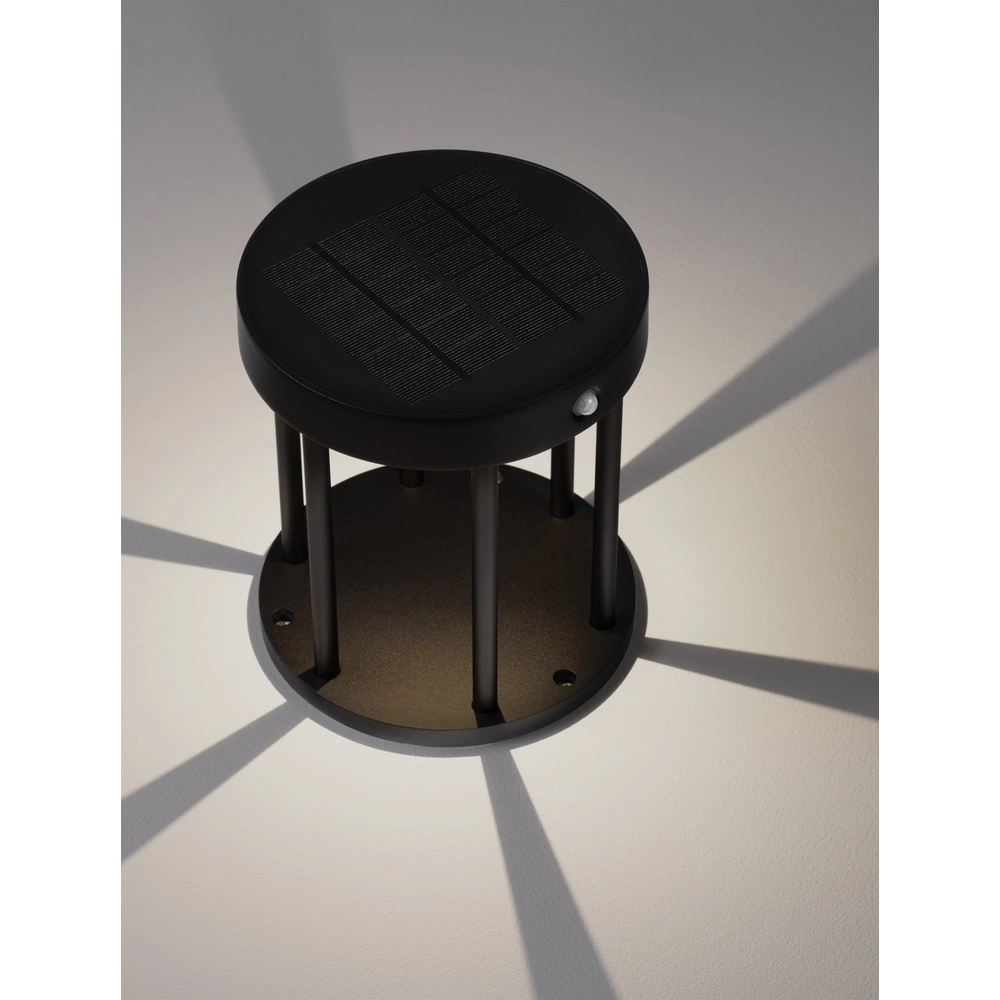 Lampe de jardin solaire Aigo anthracite 18cm Lyora 5212017449429