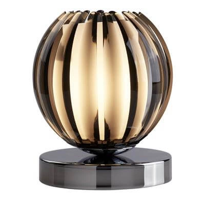 Lampe de table Claw 14 cm chromé avec verre fumé Searchlight 5053423025278