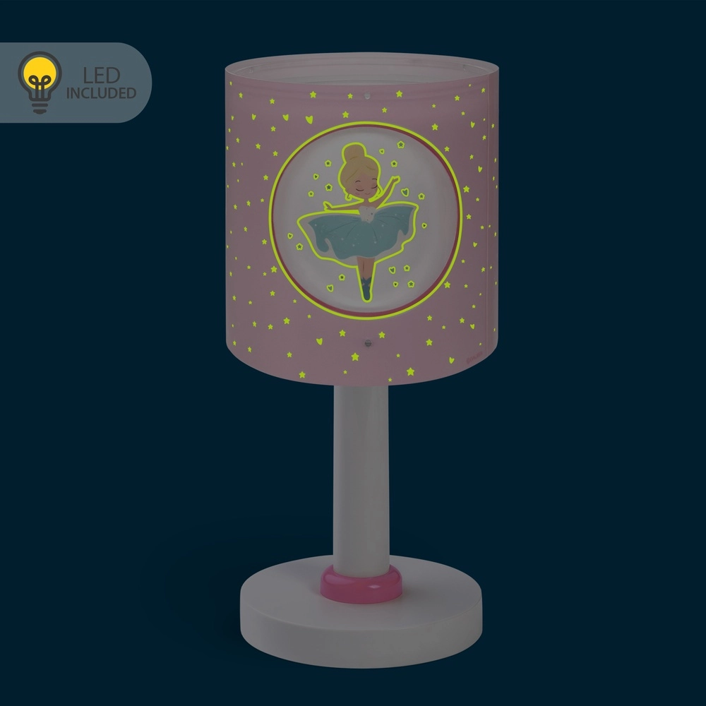 Lampe de table Princess Dance Lueur rose dans le noir Dalber 8420406609119