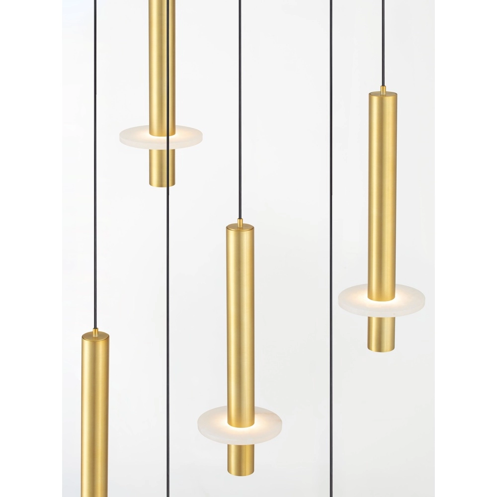 Lampe pendante de conception Noemi or avec blanc Ø 47cm Lyora 5212063503311