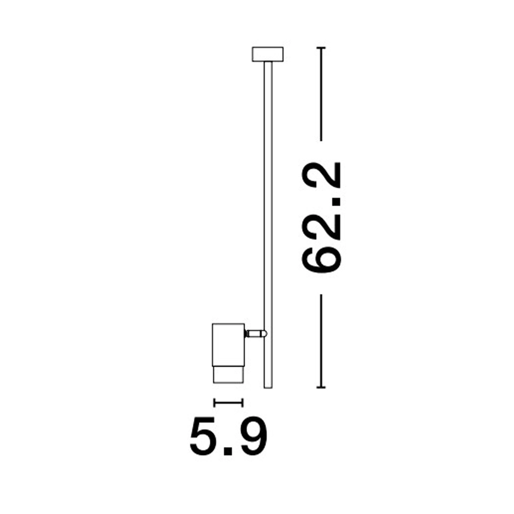 Plafonnier Pongo Single noir avec or Lyora 5212017441690