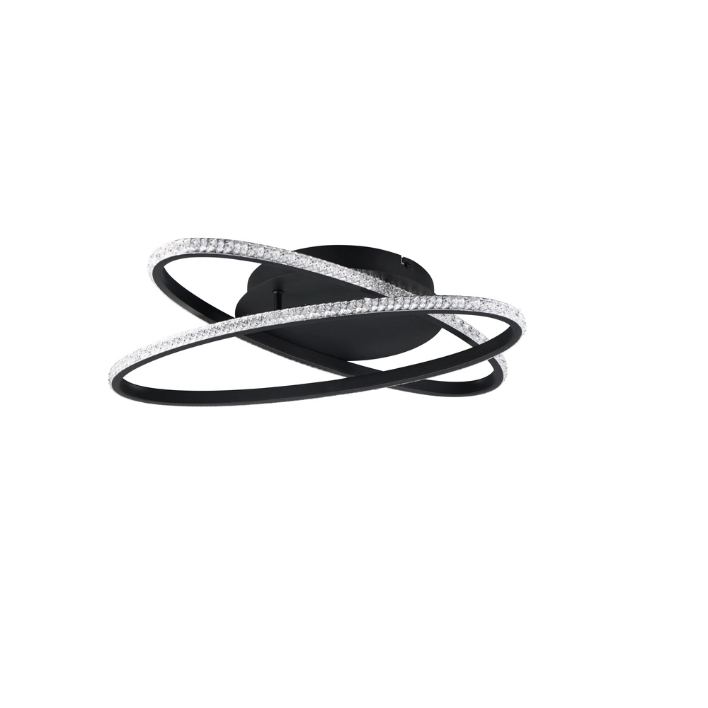 Plafonnier Lane noir Ø 58cm Trio 4017807601473