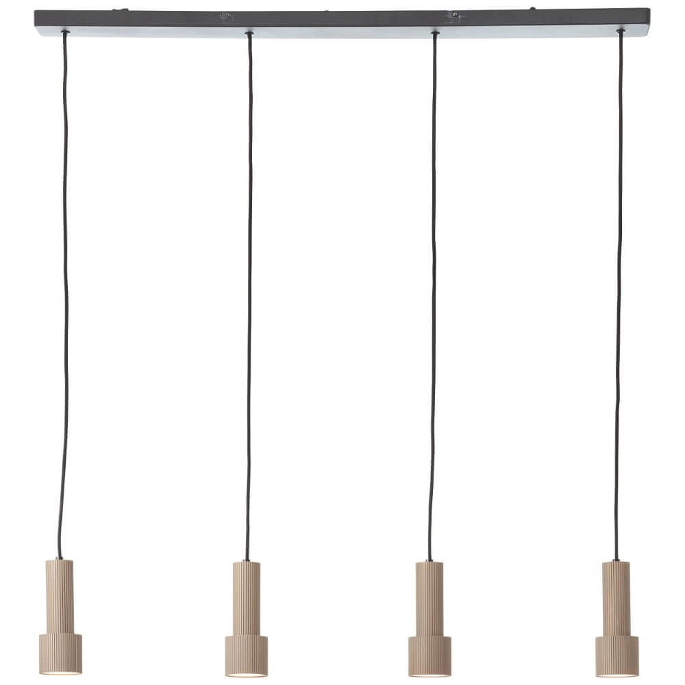 Lampe suspendue droite Cadiz noir avec du bronze Lampe suspendue droite Cadiz noir avec du bronze