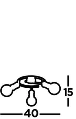 Plafonnier Dance Ring 3 lumières noir Searchlight 5053423188690