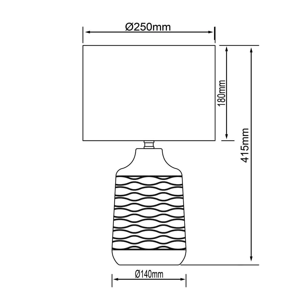 Lampe de table Ilysa gris avec du blanc Brilliant 4004353412400
