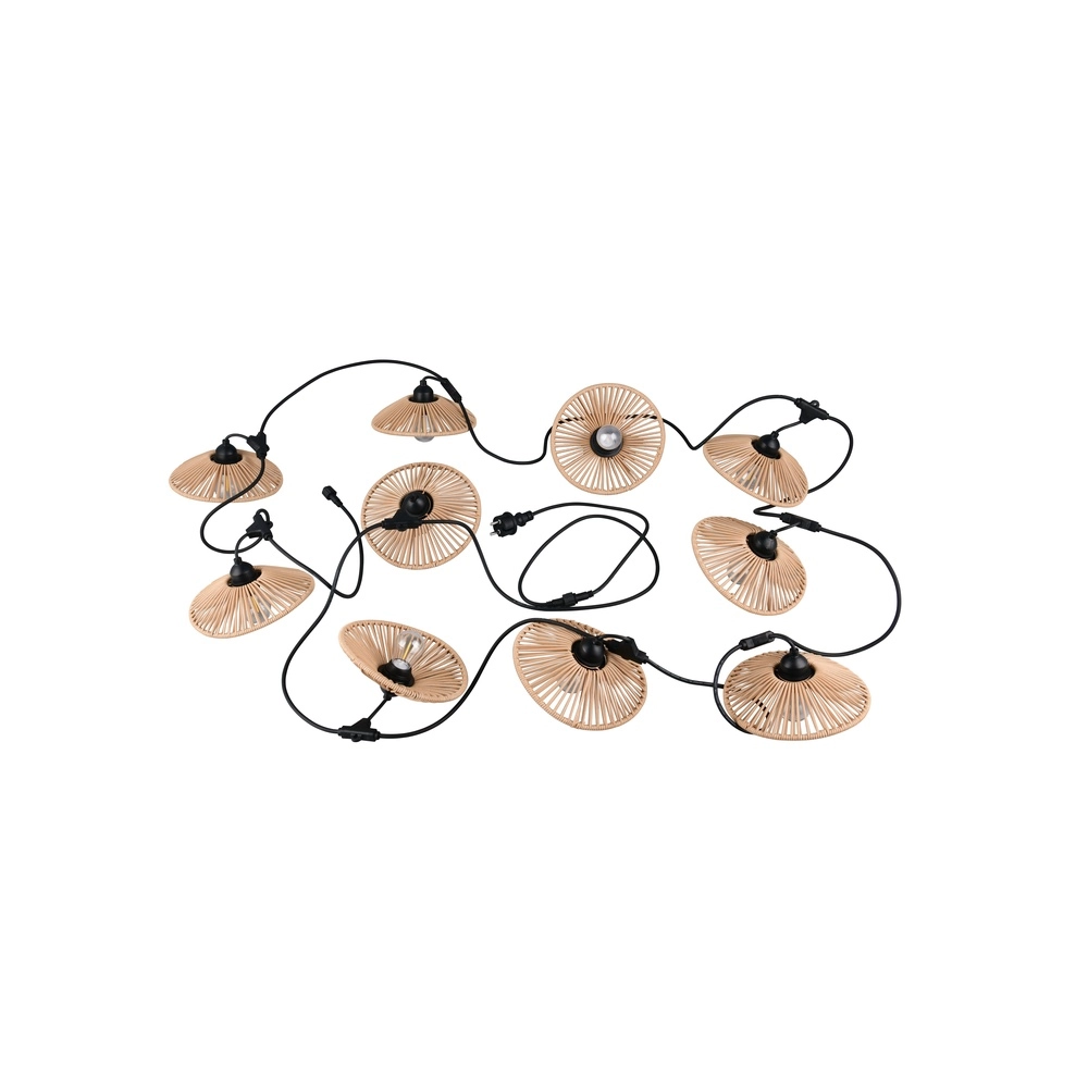 Lampes à guirlande Chain noir avec brun 600 cm Trio 4017807697612