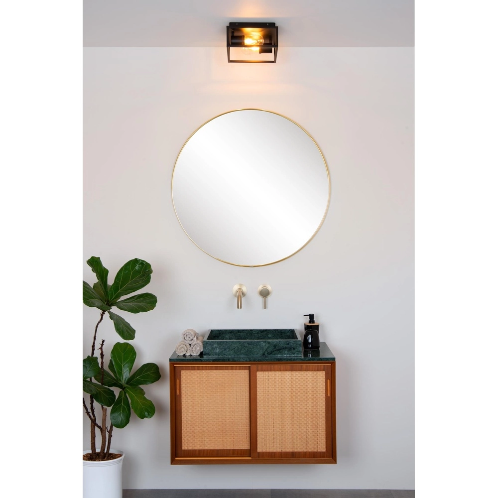 Lampe murale noire Carlyn Salle de bain à 2 lumières IP54 Lucide 5411212271709