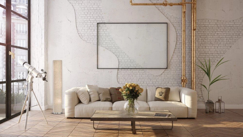 Lampe de table sur pied Thor 110cm couleur sable Fischer & Honsel 4003694400282