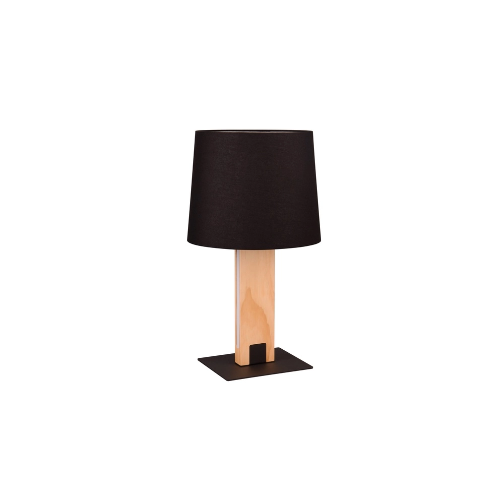 Lampe de table Rahul Design noir avec bois Trio 4017807600469